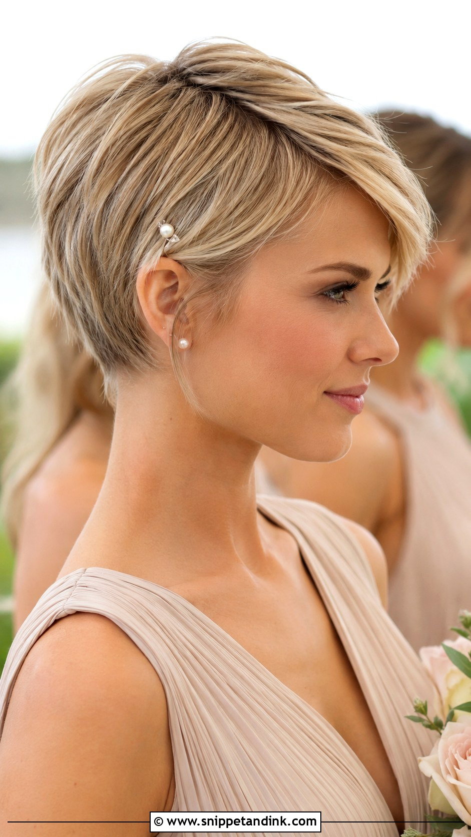Pixie Bridesmaid Hair - Snippet and Ink - 30 Simple Bridesmaid Hair Ideas