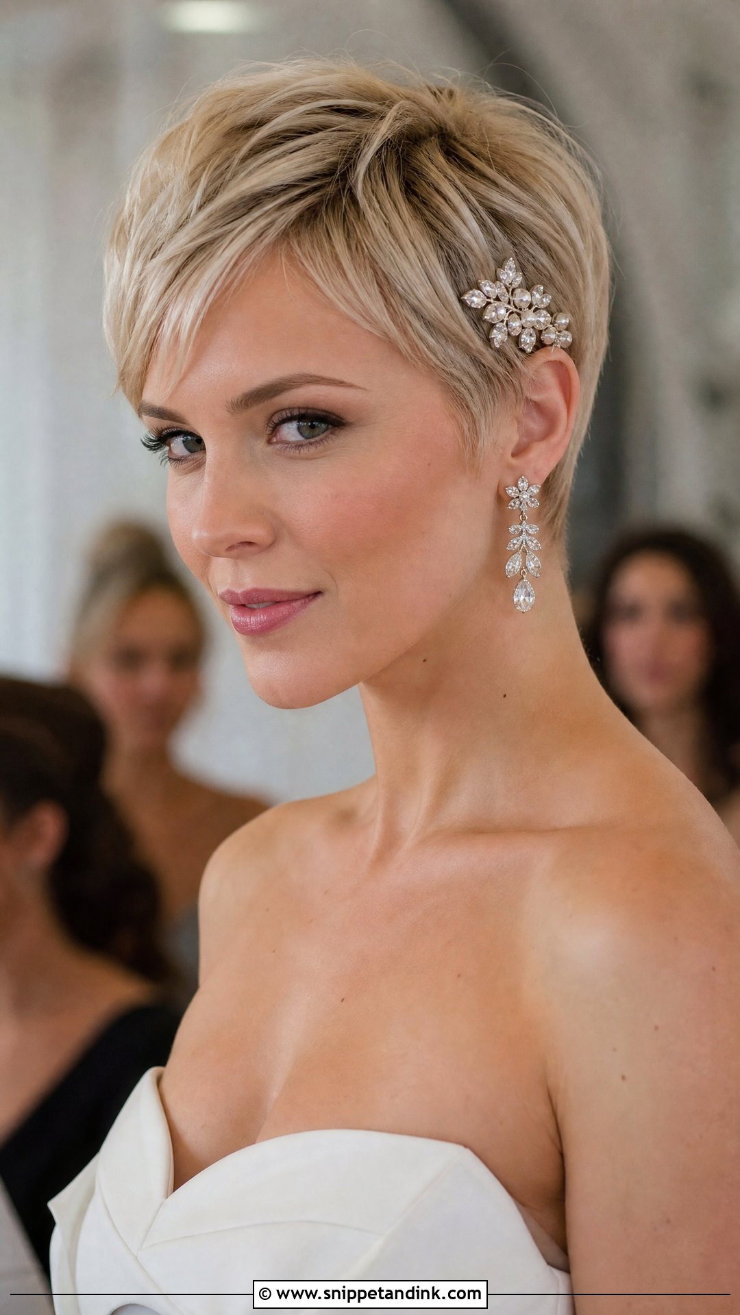 Pixie Cut Bridal Look - Snippet and Ink - 20 Brides with Short Hair Ideas