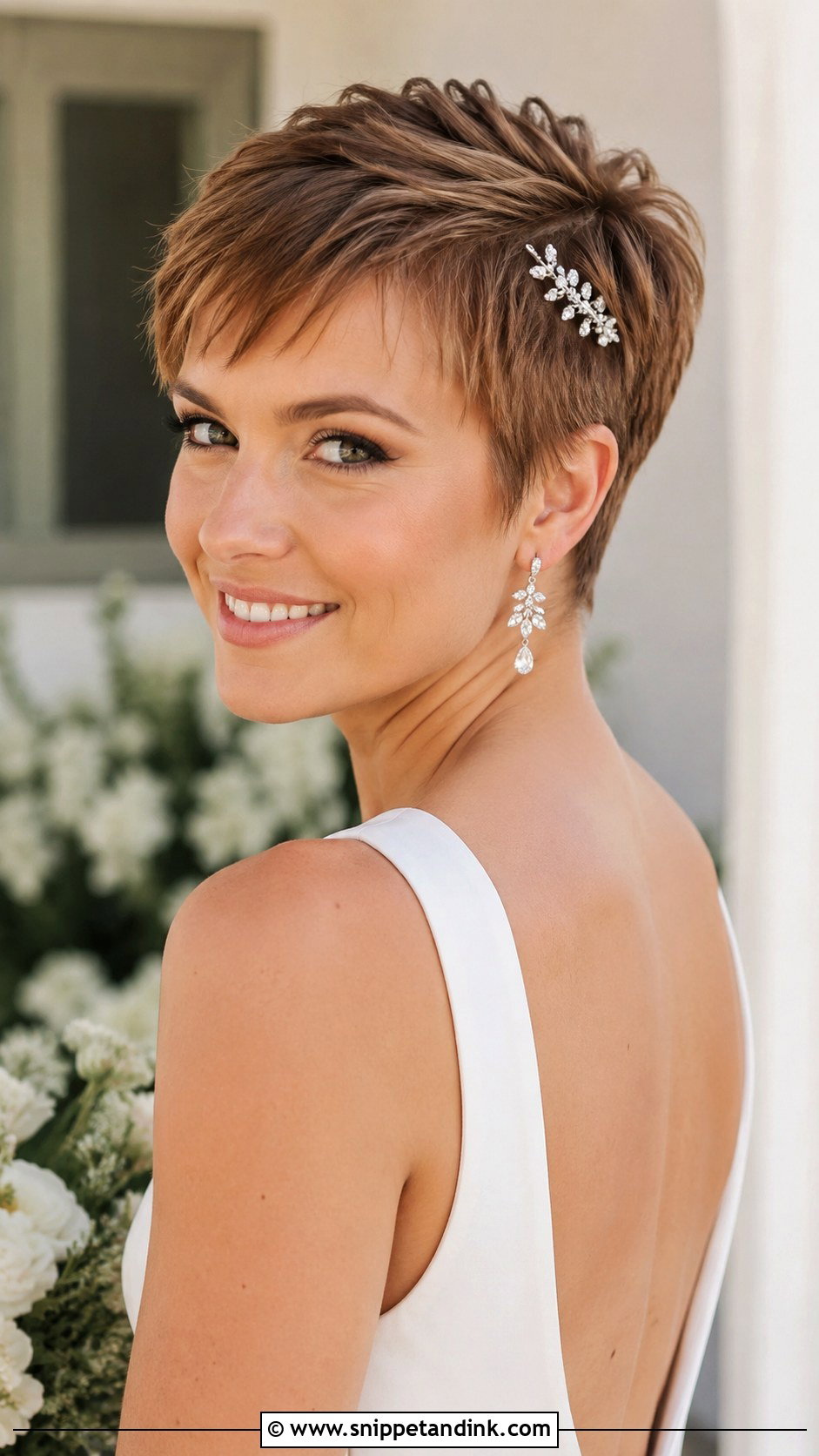 Pixie Cut Bridal Style - Snippet and Ink - 25 Hair Looks for Wedding