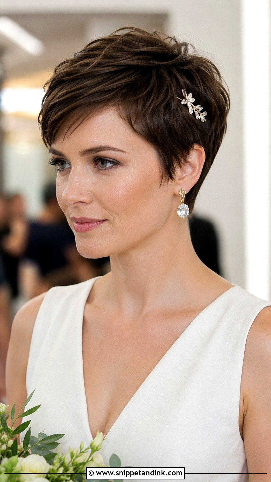 Pixie Cut Civil Wedding Hairstyle - Snippet and Ink - 25 Civil Wedding Hairstyle Ideas