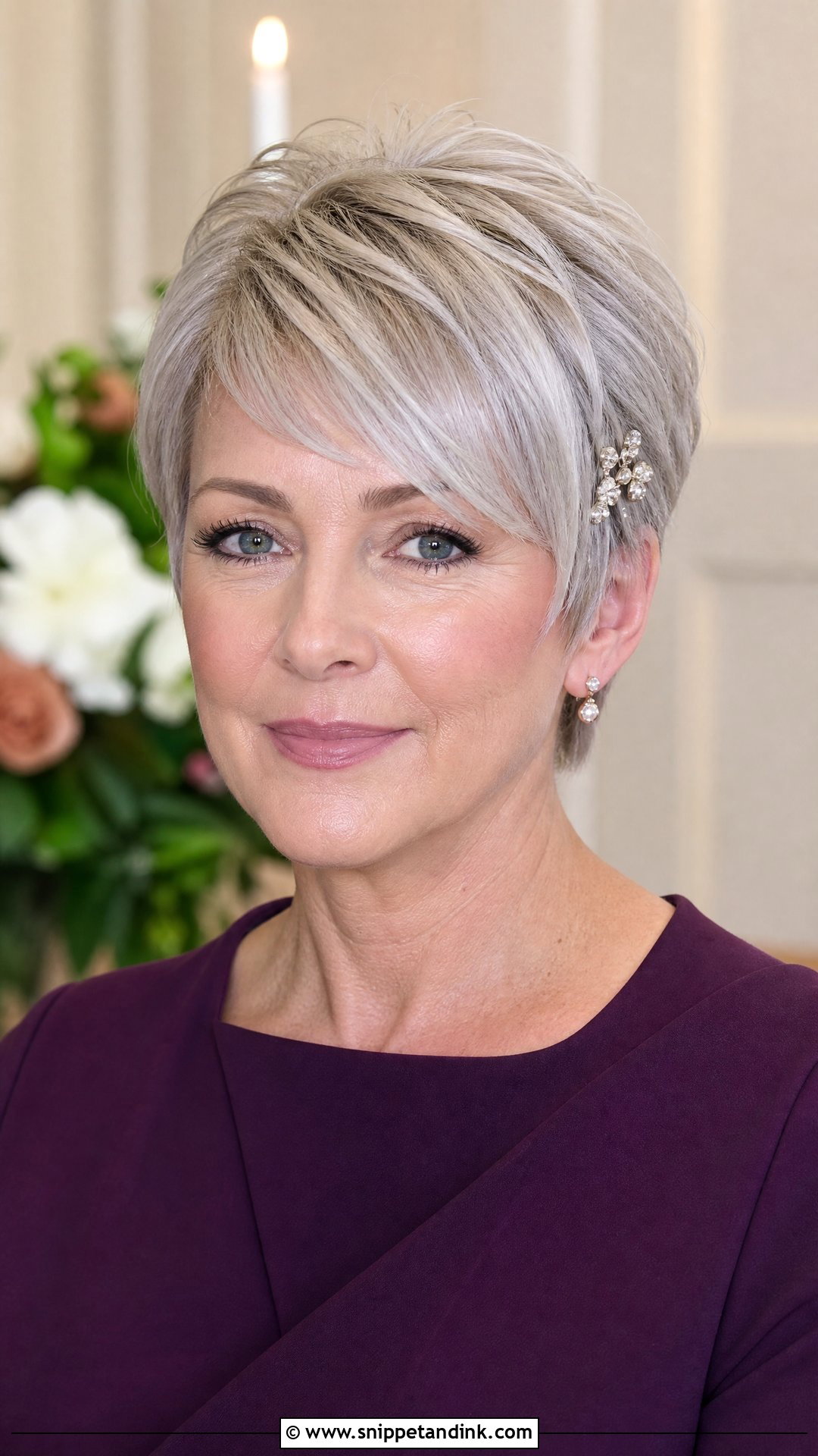 Pixie Cut Mother Of The Bride Hairstyle - Snippet and Ink - 20 Mother of Bride Hairstyle Ideas