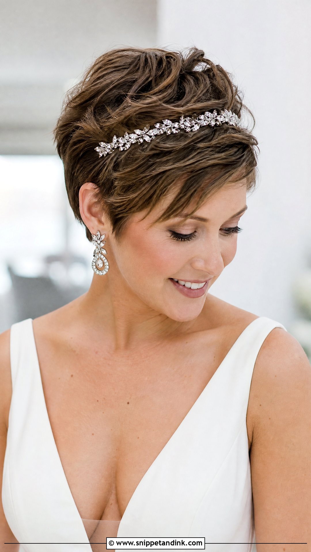 Pixie Cut Wedding Hairstyle - Snippet and Ink - 20 Wedding Day Hair for Bride Ideas