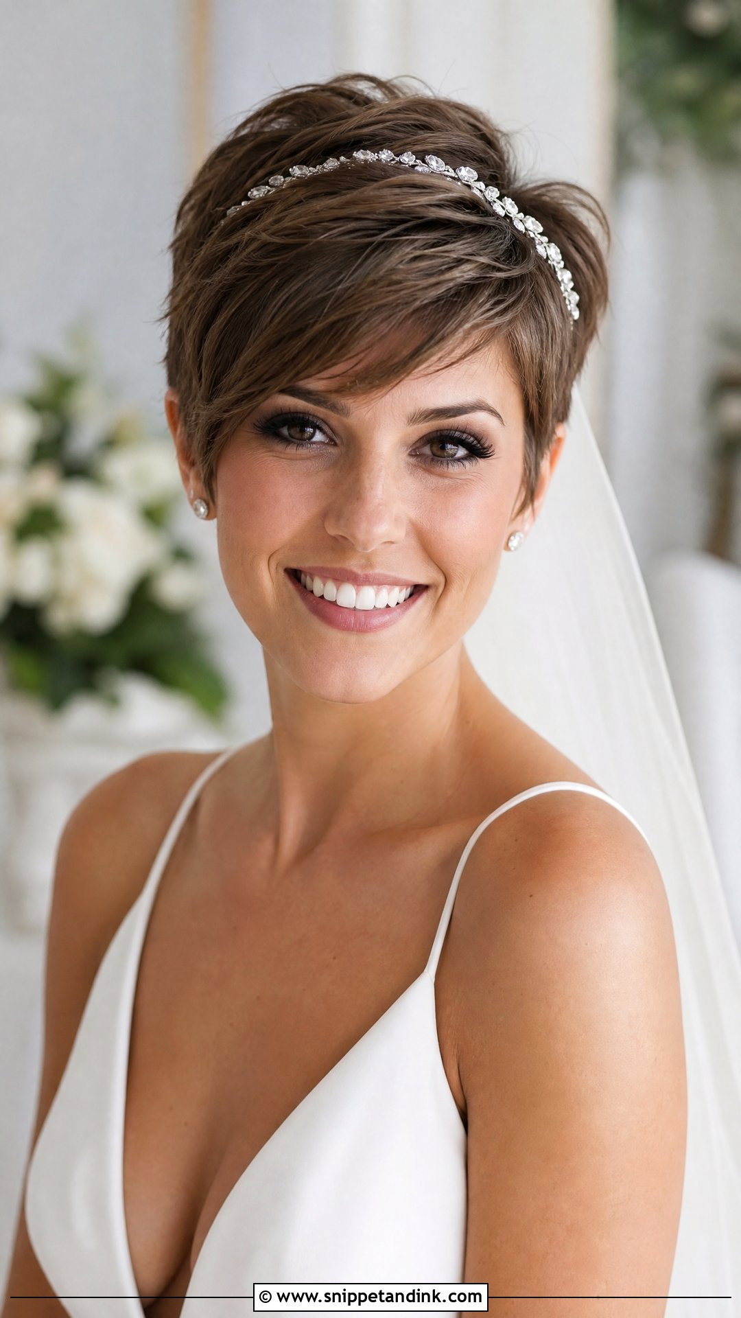 Pixie Cut Wedding Look - Snippet and Ink - 20 Wedding Hairstyle Shorthair Ideas