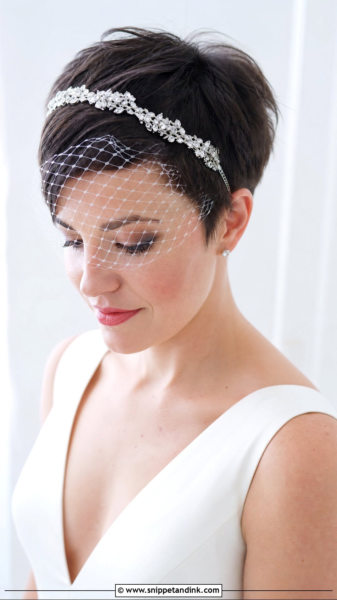 Pixie Cut With Accessories - Snippet and Ink - 20 Wedding Haircut Ideas