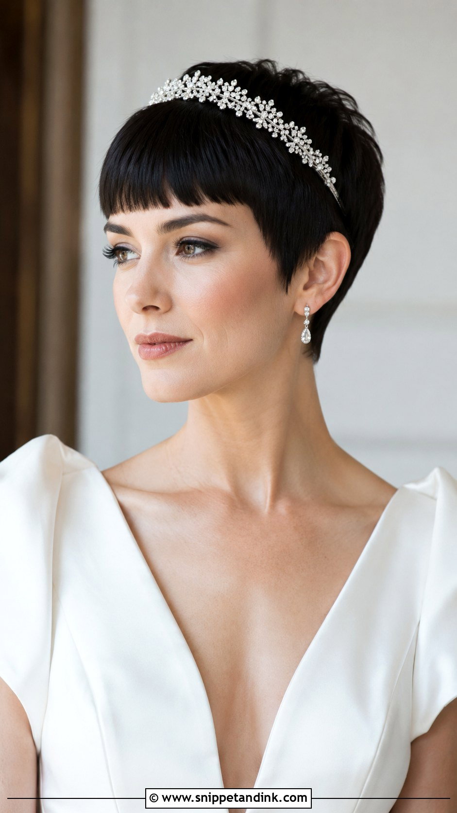 Pixie Cut With Blunt Bangs - Snippet and Ink - 25 Short Hair Style for Wedding Ideas