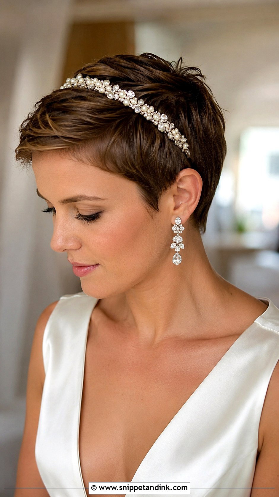 Pixie Cut With Headband - Snippet and Ink - 25 Simple Wedding Hairstyles for Short Hair