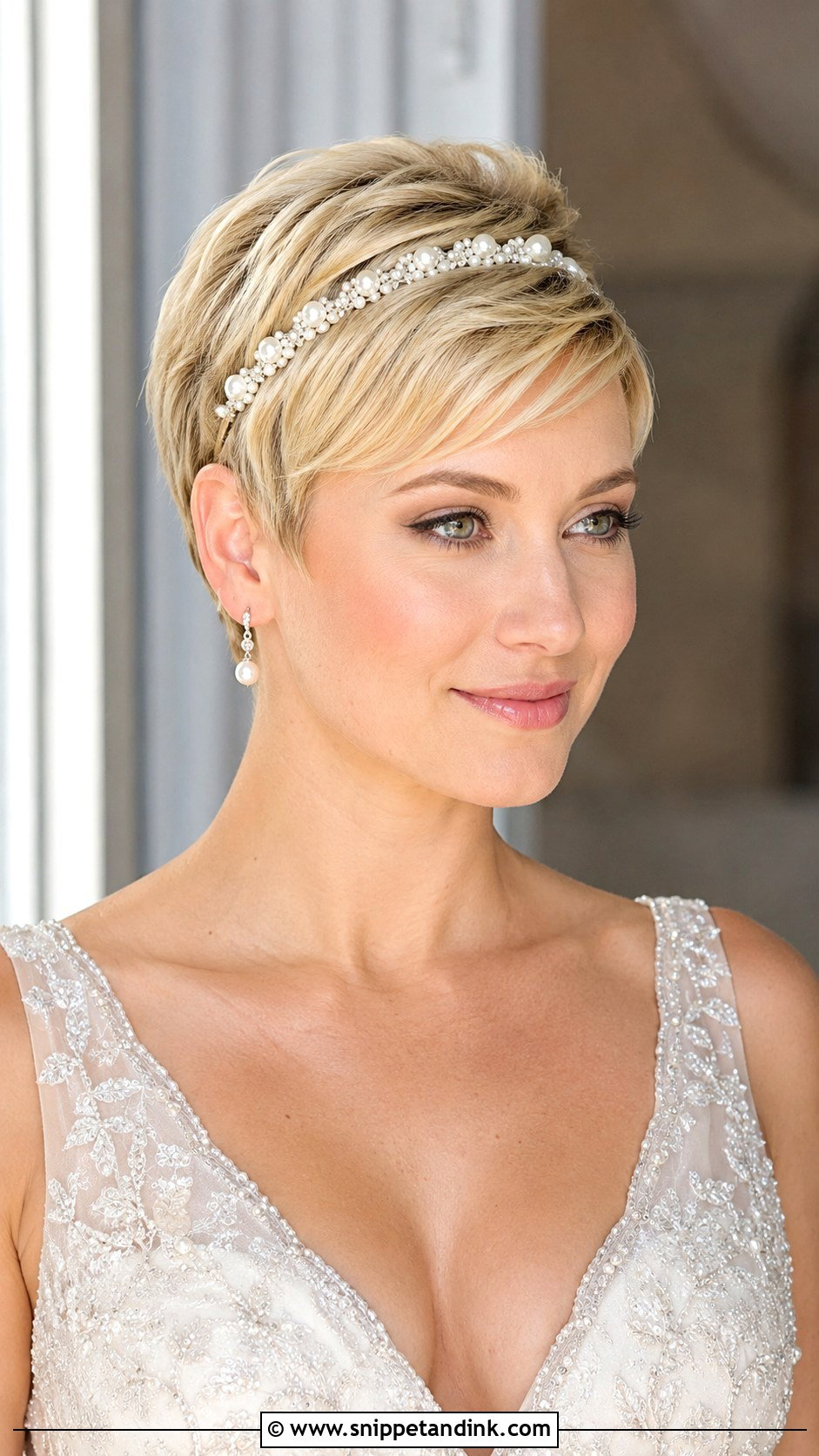 Pixie Cut with Headband - Snippet and Ink - 25 Short Hair Styles for Wedding