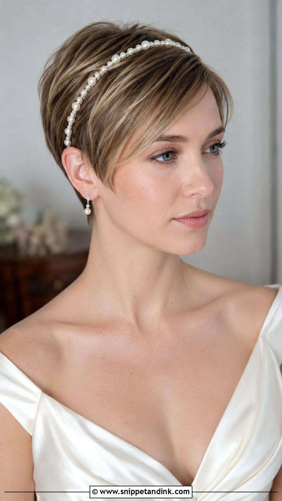 Pixie Wedding Hair With Headband - Snippet and Ink - 15 Pixie Hairstyles for Wedding