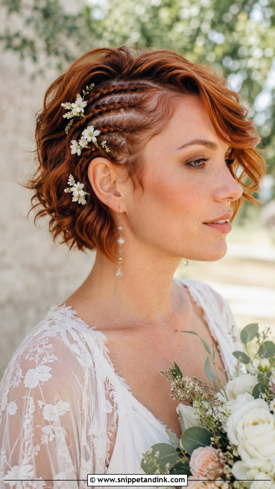 Pixie With Baby Braids - Snippet and Ink - 20 Pixie Wedding Hairstyles