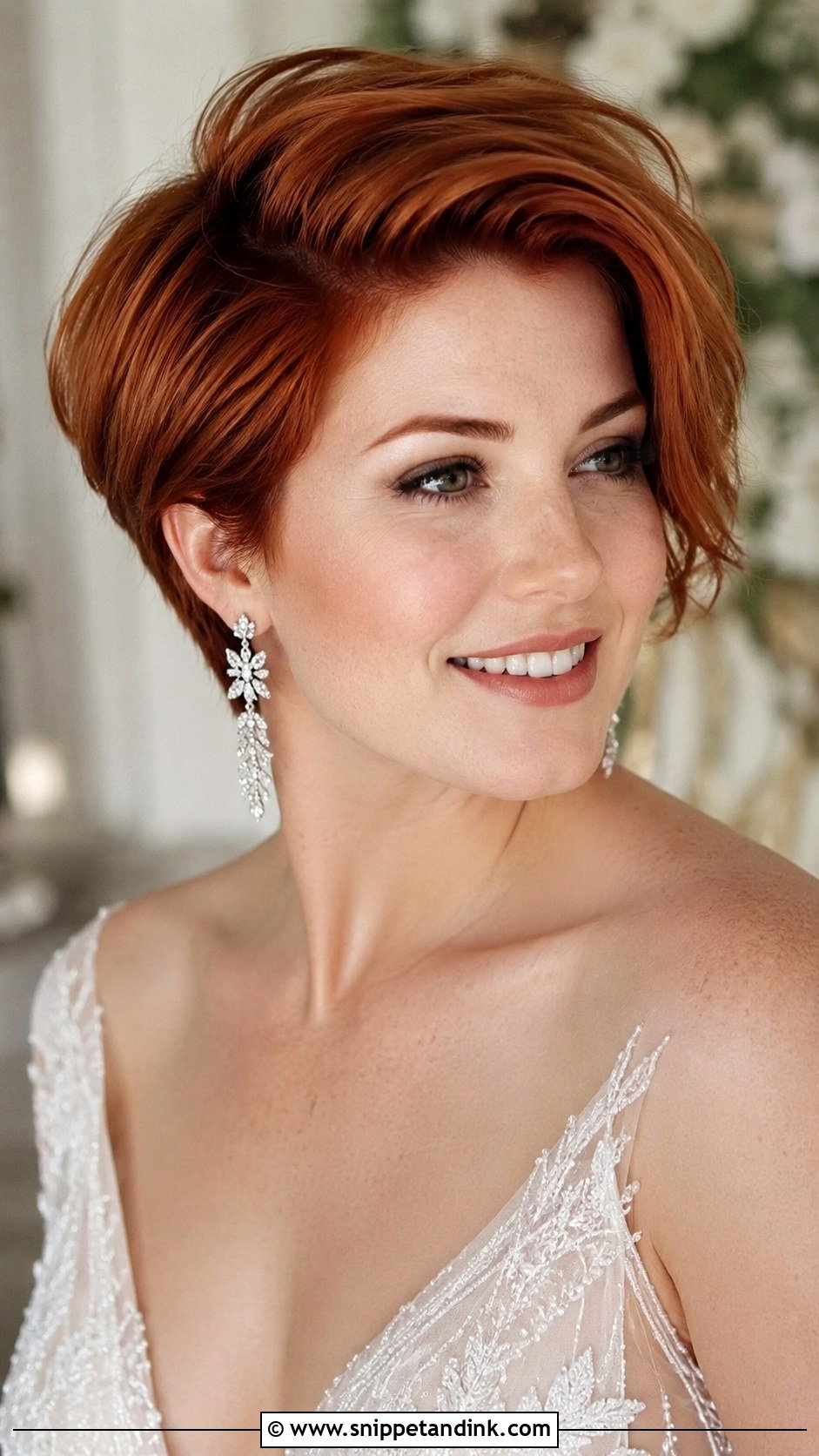Pixie With Deep Side Part and Volume - Snippet and Ink - 20 Short Hair Ideas for Wedding