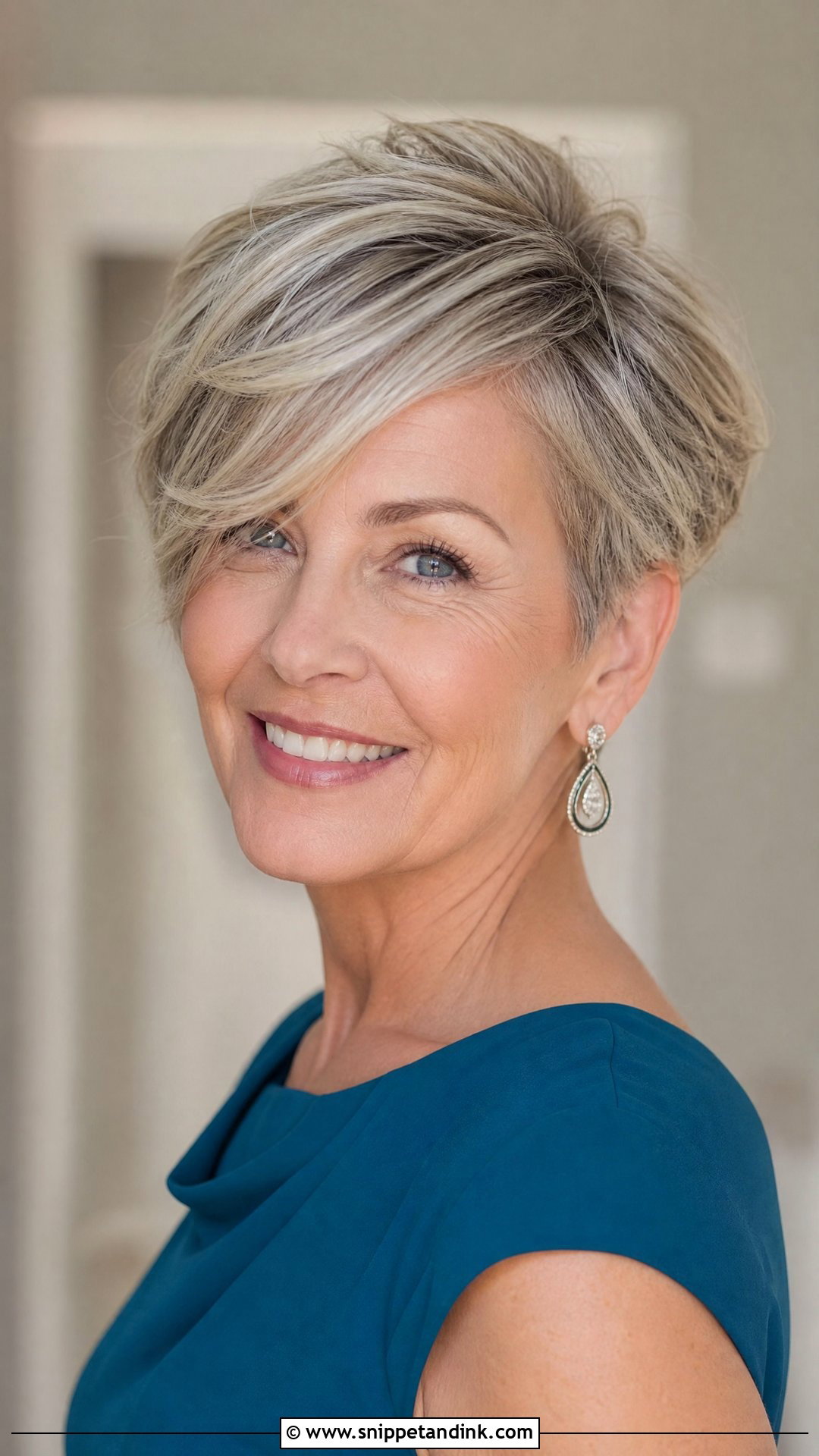 Pixie With Side Swept Fringe - Snippet and Ink - 20 Mother of the Bride Short Hair Down Ideas