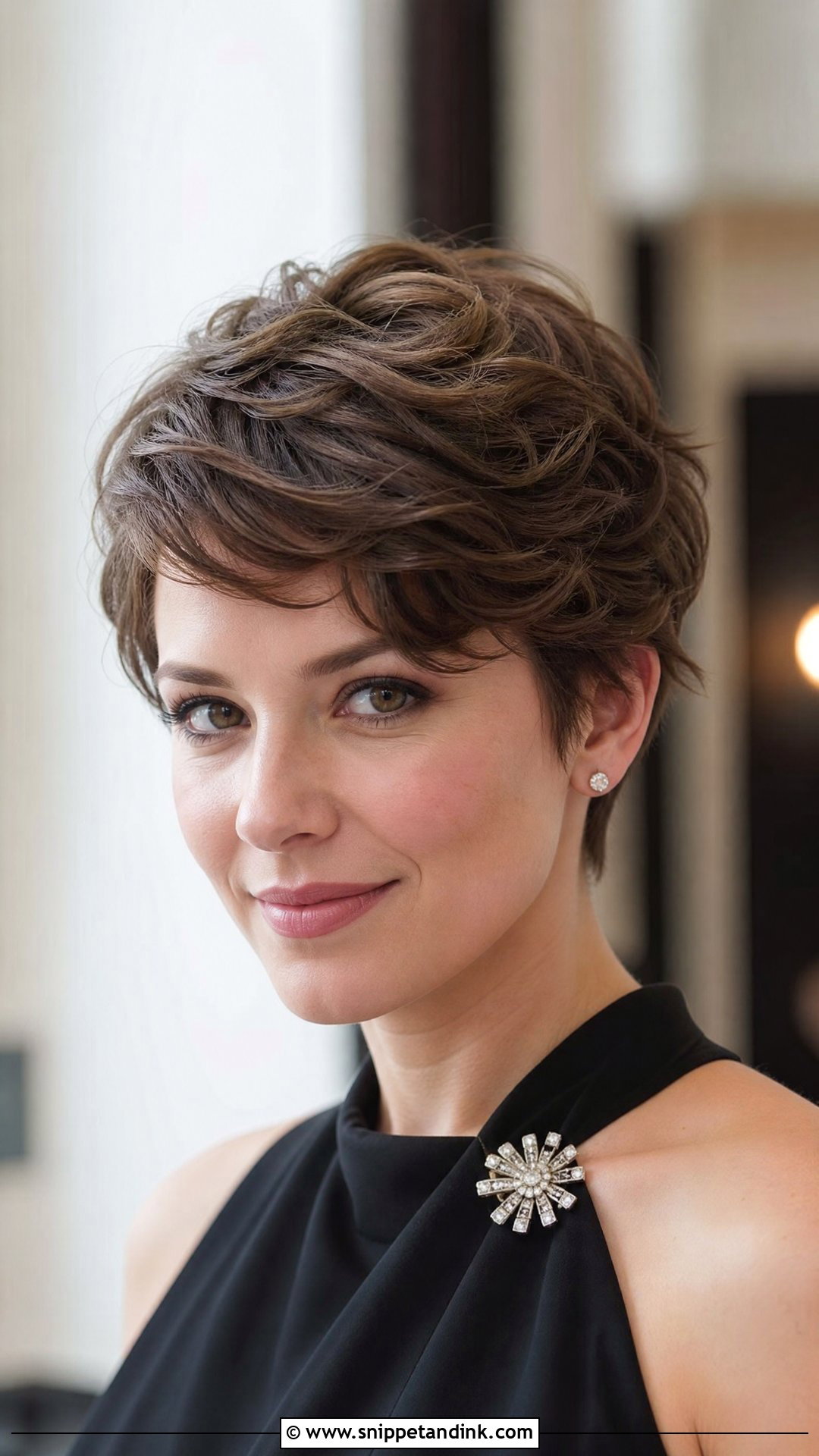 Pixie or Short Hair With Textured Waves - Snippet and Ink - 20 Wedding Guest Hairstyles 2025
