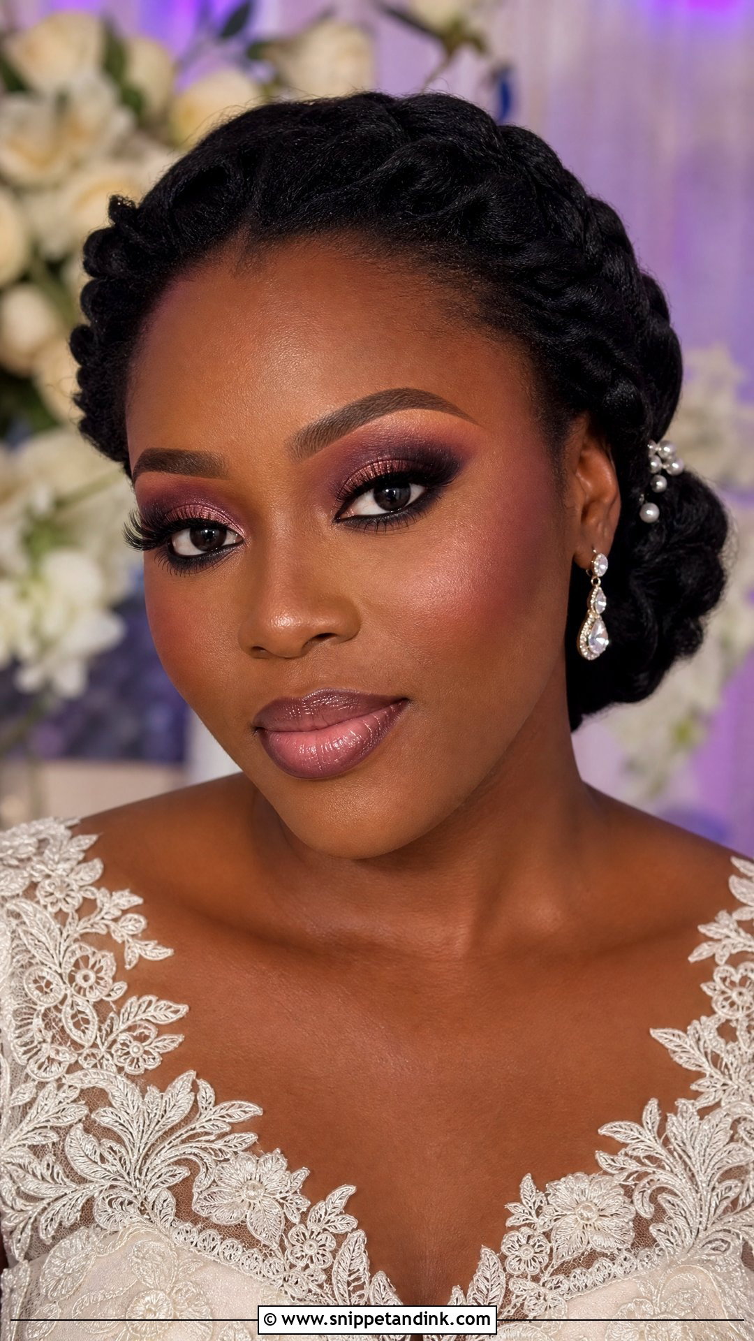 Plum Black Bridal Makeup - Snippet and Ink - 30 Black Bridal Makeup Ideas