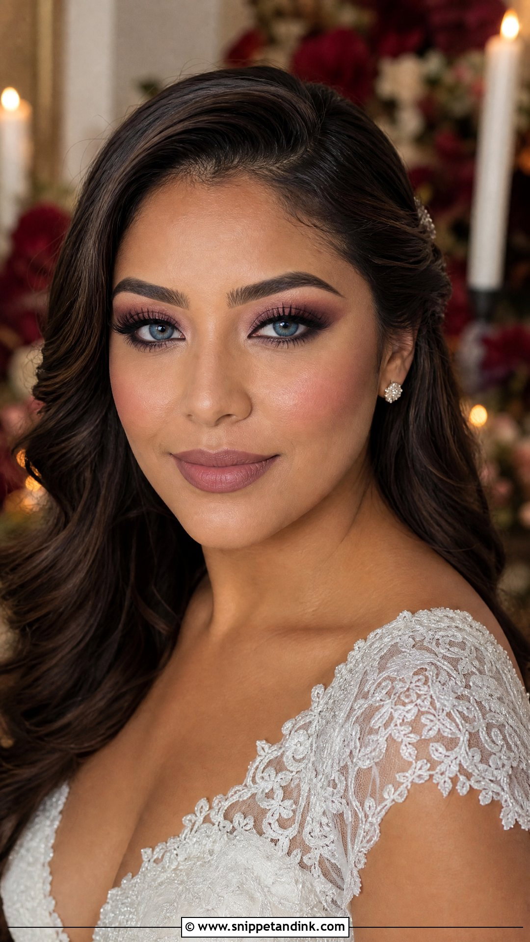 Plum Blue Eye Wedding Makeup - Snippet and Ink - 20 Blue Eye Wedding Makeup Ideas