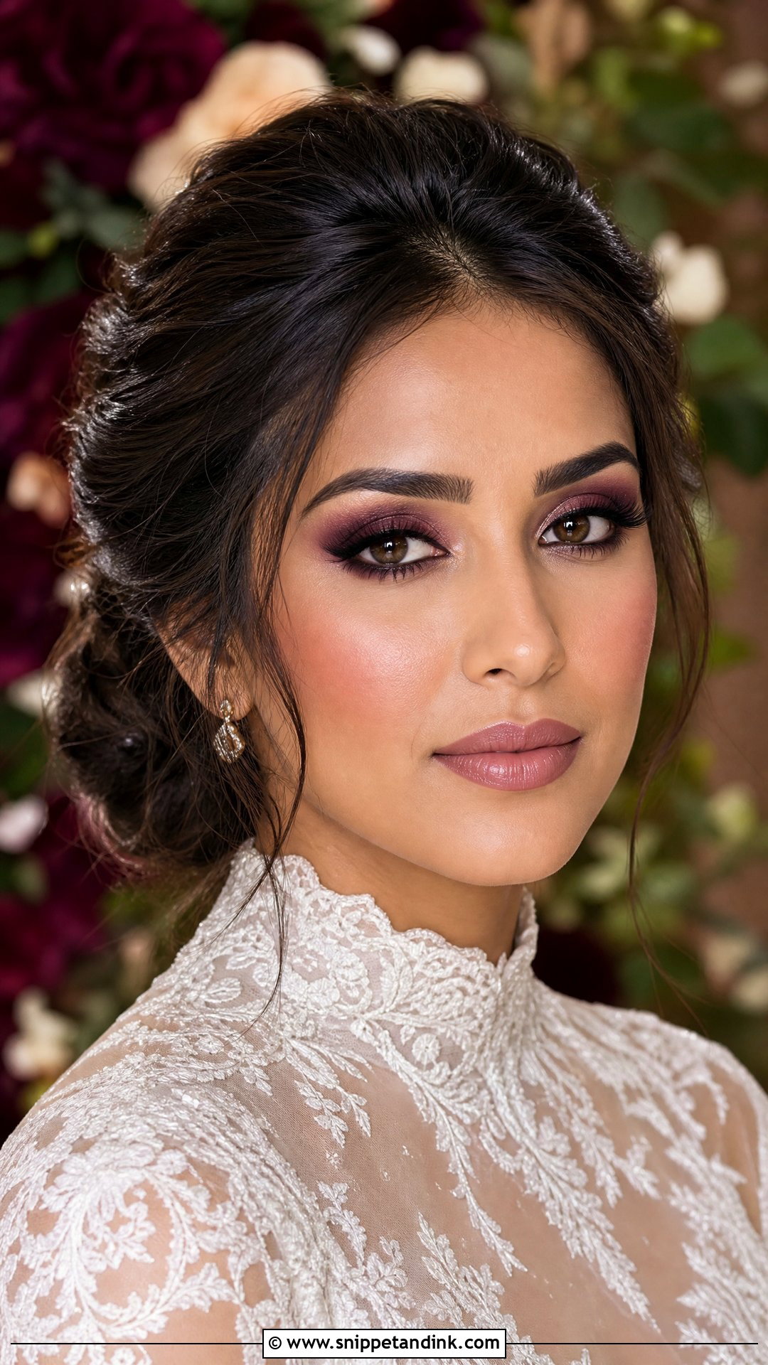 Plum Bridal Eye Makeup - Snippet and Ink - 20 Bride Eye Makeup Wedding Day Ideas