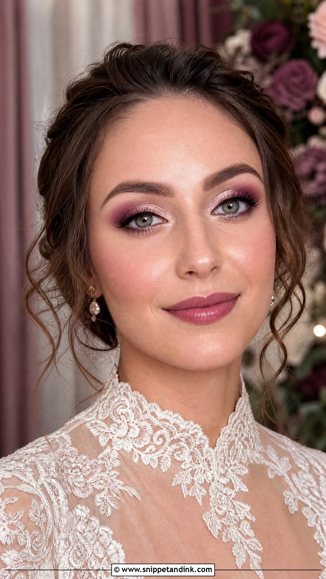 Plum Bridal Eyeshadow - Snippet and Ink - 25 Bridal Eyeshadow Ideas