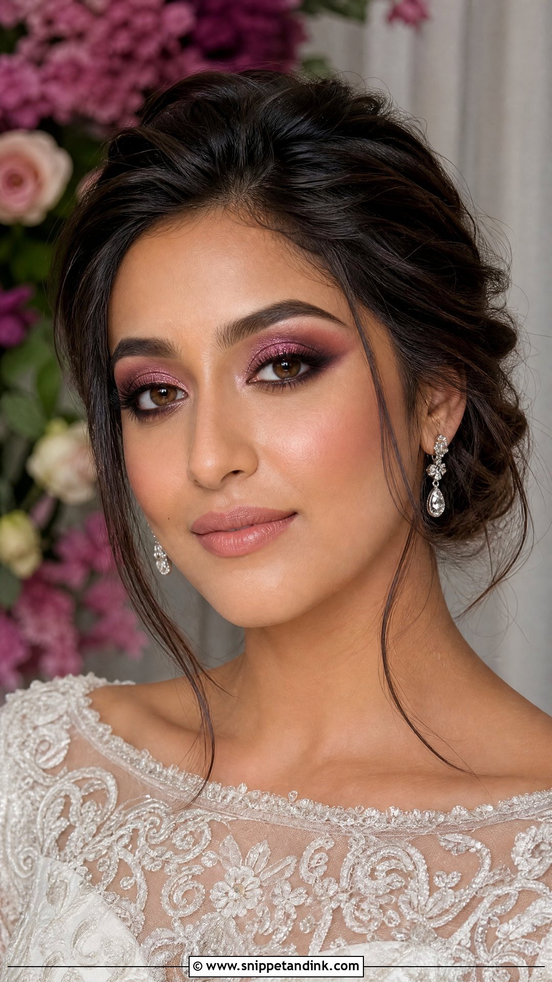 Plum Bridal Glam Makeup For Brown Eyes - Snippet and Ink - 20 Bridal Glam Makeup for Brown Eyes