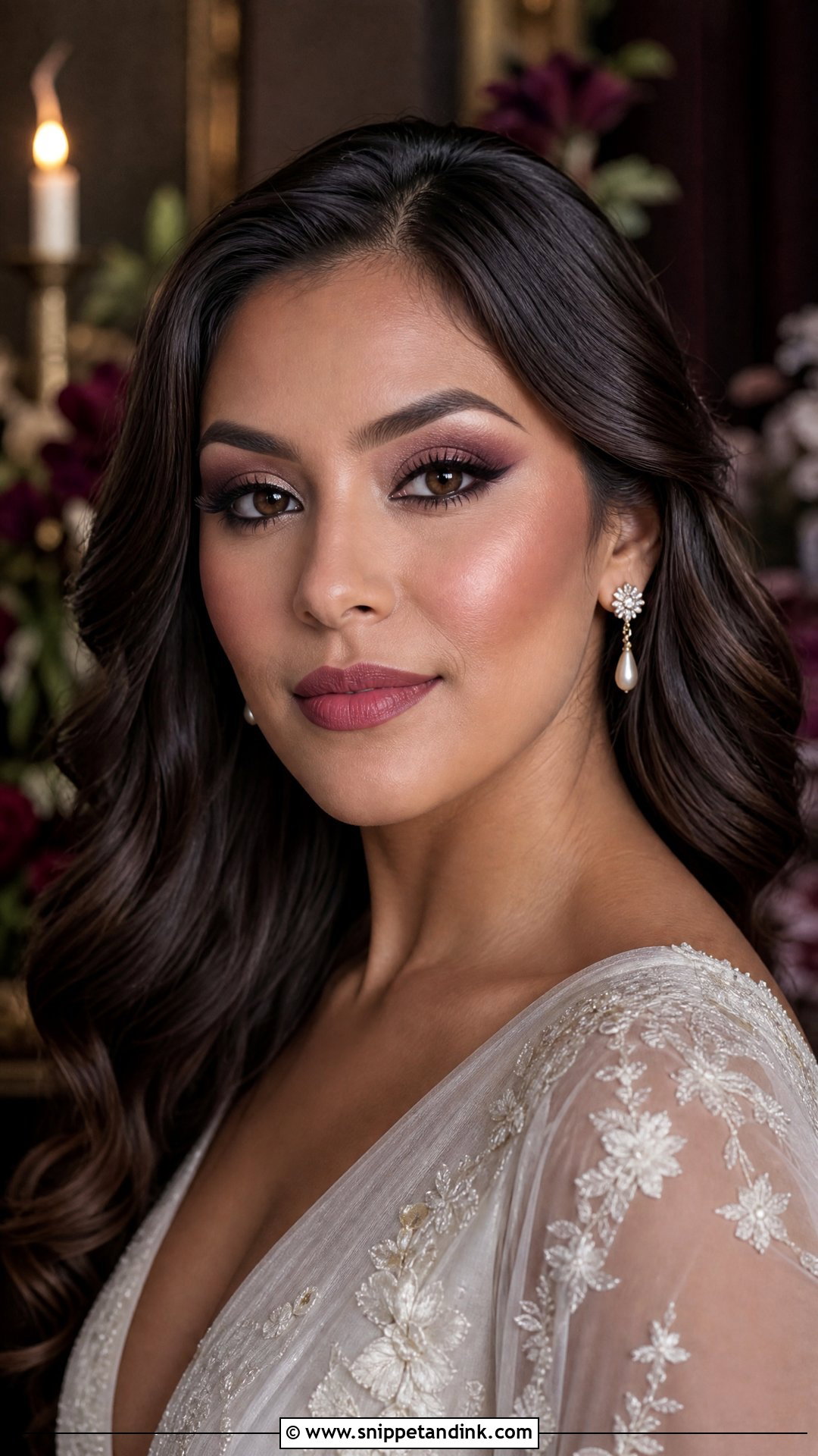 Plum Bridal Makeup For Brown Eyes - Snippet and Ink - 35 Elegant Bridal Makeup for Brown Eyes