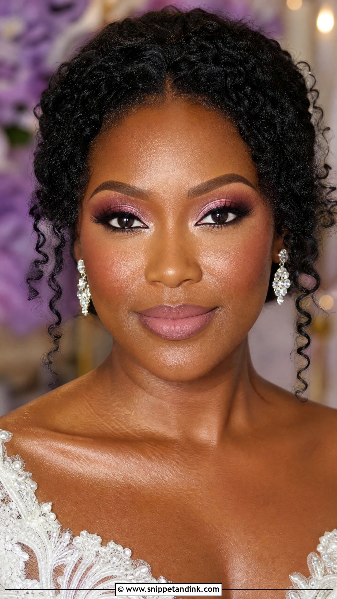 Plum Bridal Makeup For Brown Eyes - Snippet and Ink - 20 Glam Bride Makeup for Brown Eyes