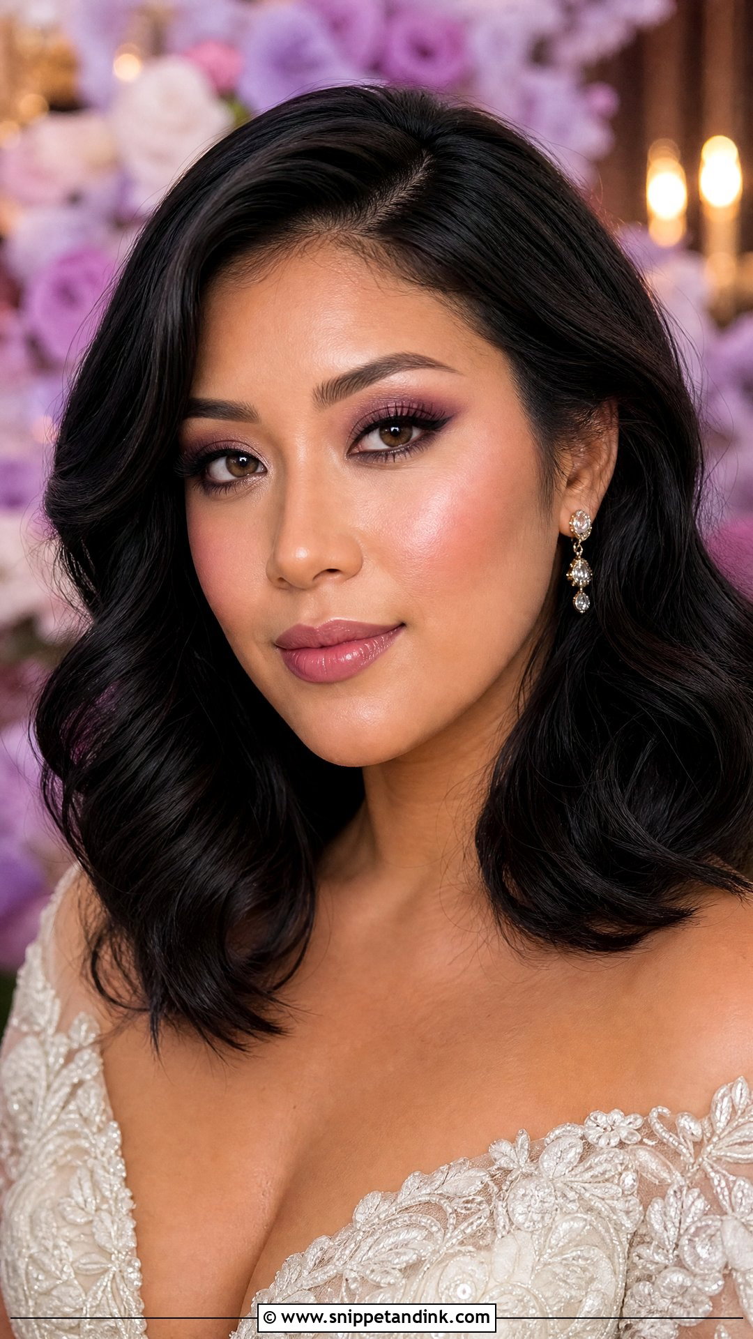 Plum Bridal Makeup For Brown Eyes - Snippet and Ink - 20 Bridal Wedding Makeup for Brown Eyes