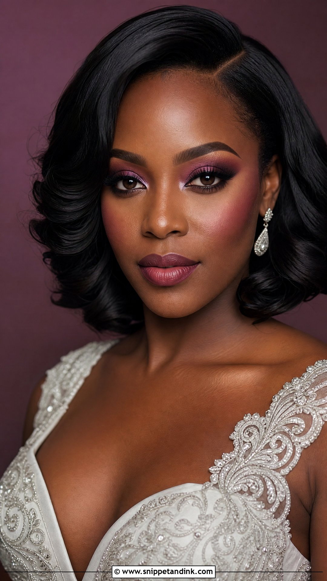 Plum Bridal Makeup For Brown Skin - Snippet and Ink - 20 Brown Girl Bridal Makeup Ideas