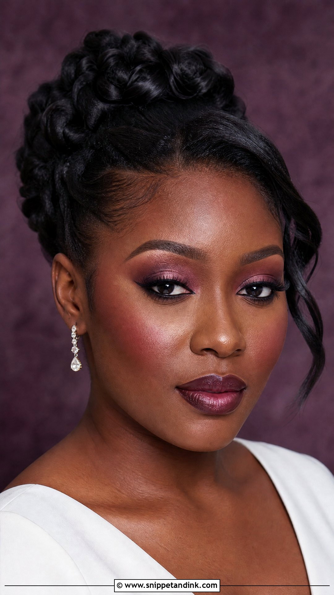 Plum Bridal Makeup For Dark Skin - Snippet and Ink - 20 Dark Skin Bridal Makeup Ideas