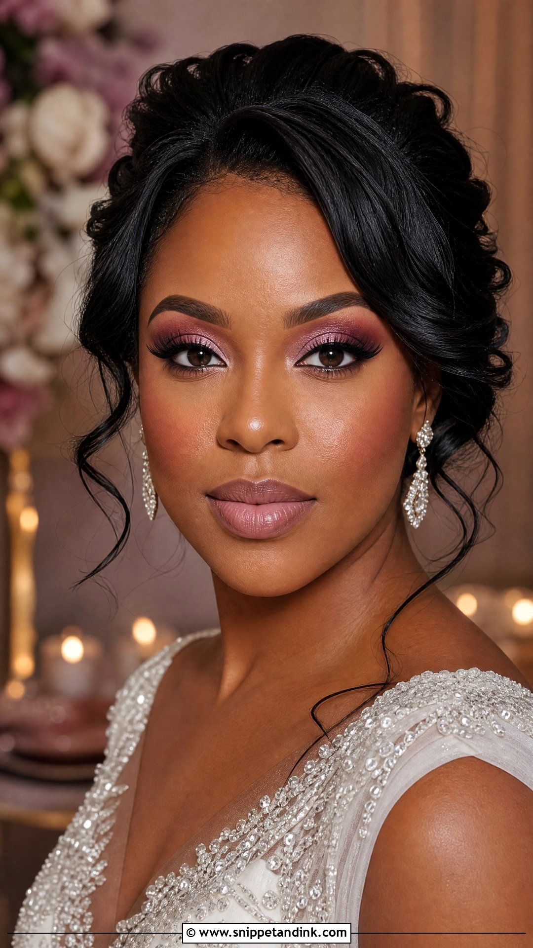 Plum Bridal Makeup for Brown Eyes - Snippet and Ink - 20 Wedding Bride Makeup for Brown Eyes
