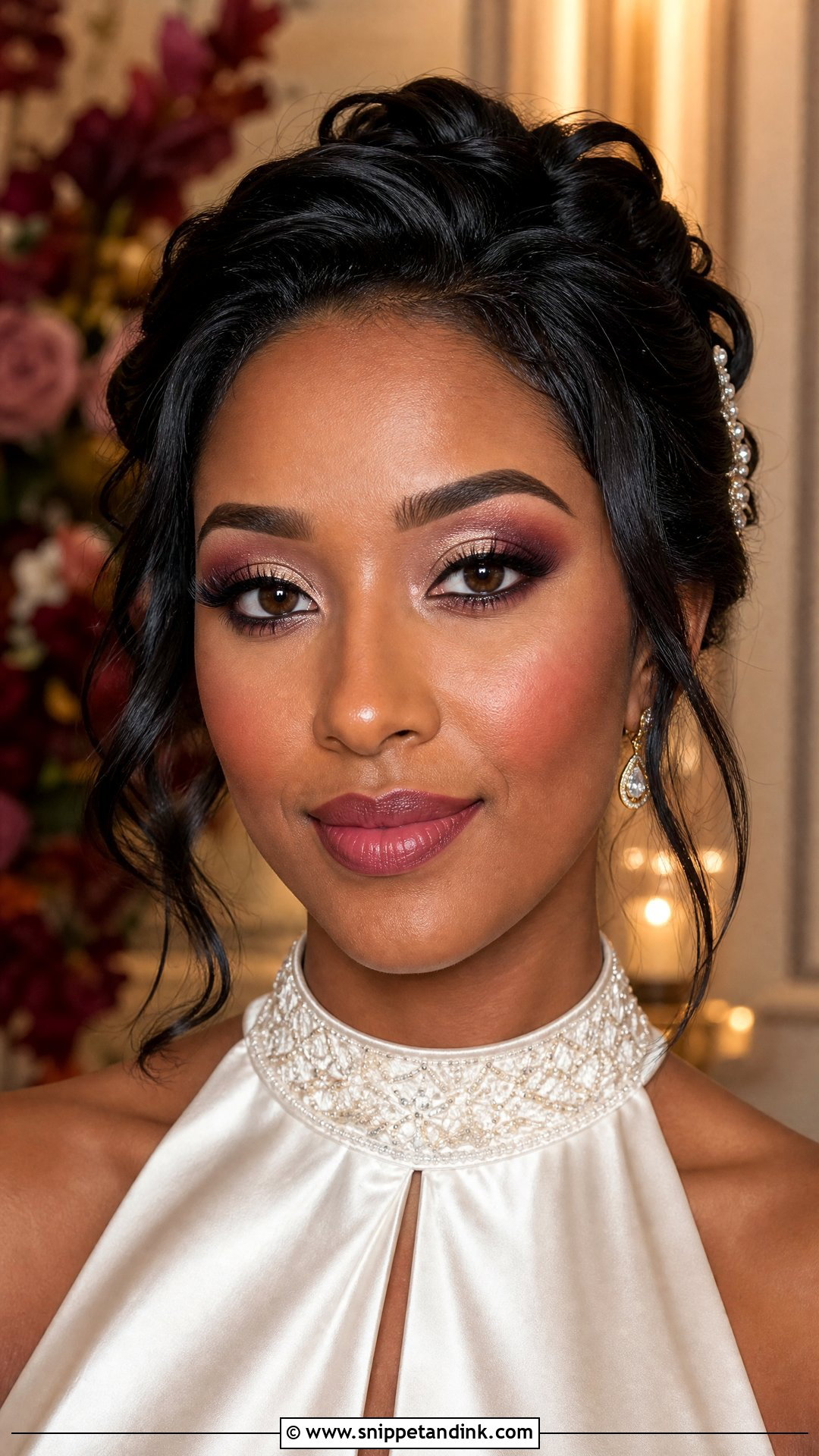 Plum Bridal Makeup for Brown Eyes - Snippet and Ink - 25 Bridal Make Up for Brown Eyes
