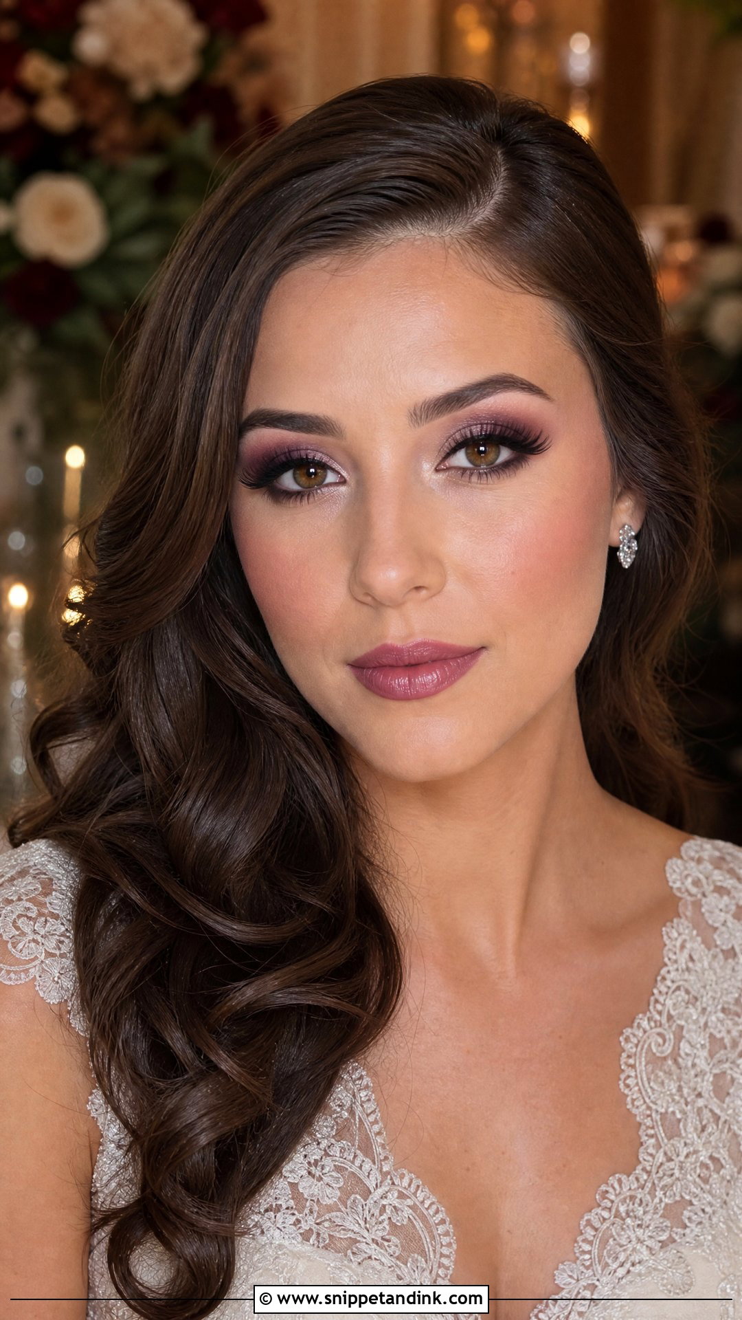 Plum Bridal Makeup for Brown Eyes - Snippet and Ink - 20 Bridal Wedding Make Up for Brown Eyes