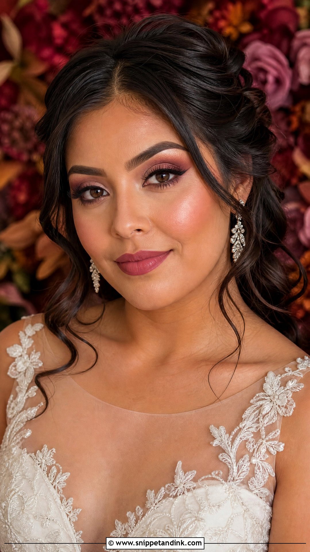 Plum Fall Bridal Makeup For Brown Eyes - Snippet and Ink - 20 Fall Bridal Makeup for Brown Eyes