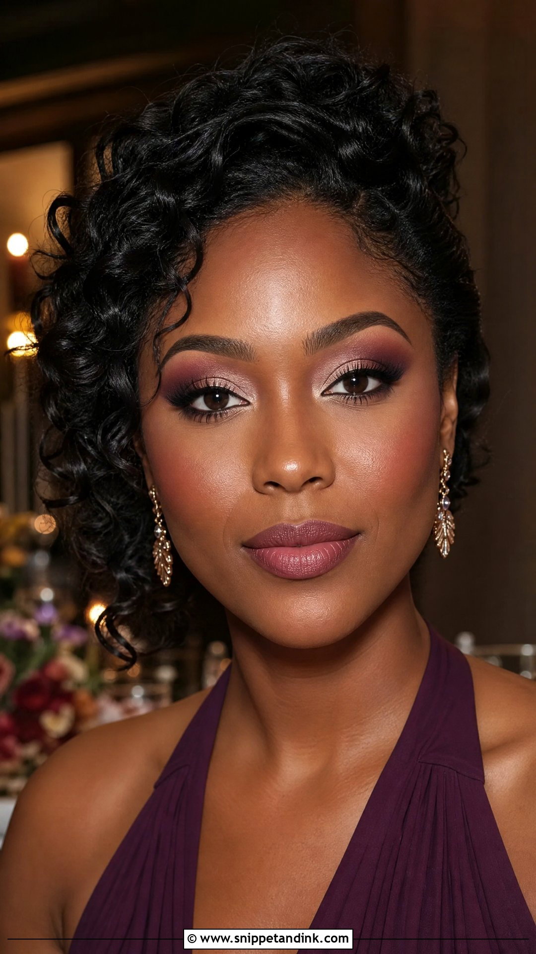 Plum Fall Wedding Makeup For Brown Eyes - Snippet and Ink - 20 Fall Wedding Makeup for Brown Eyes