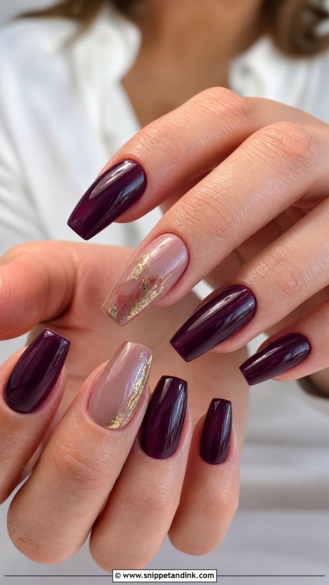 Plum Fall Wedding Nails - Snippet and Ink - 25 Fall Wedding Nails for Bride