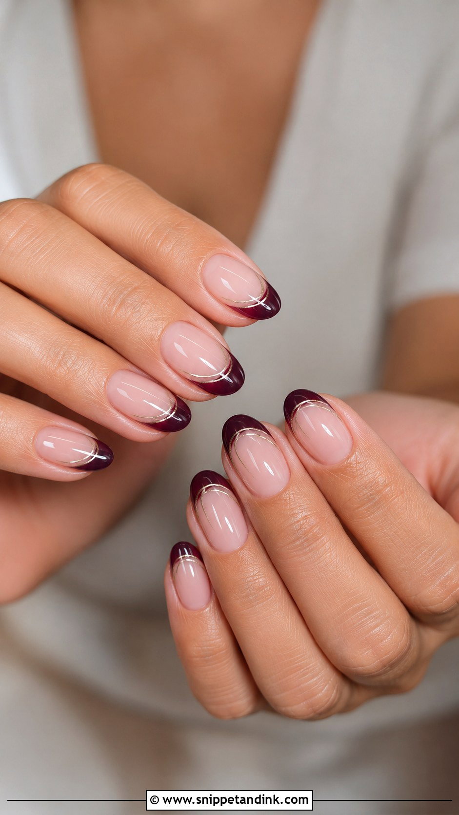 Plum French Tip Wedding Nails - Snippet and Ink - 20 Purple Wedding Nails for Bride
