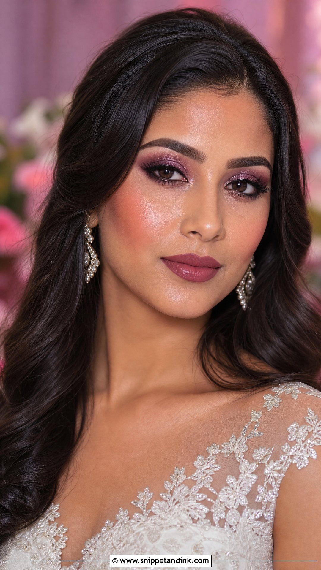 Plum Glam Wedding Makeup For Brown Eyes - Snippet and Ink - 20 Glam Wedding Makeup for Brown Eyes