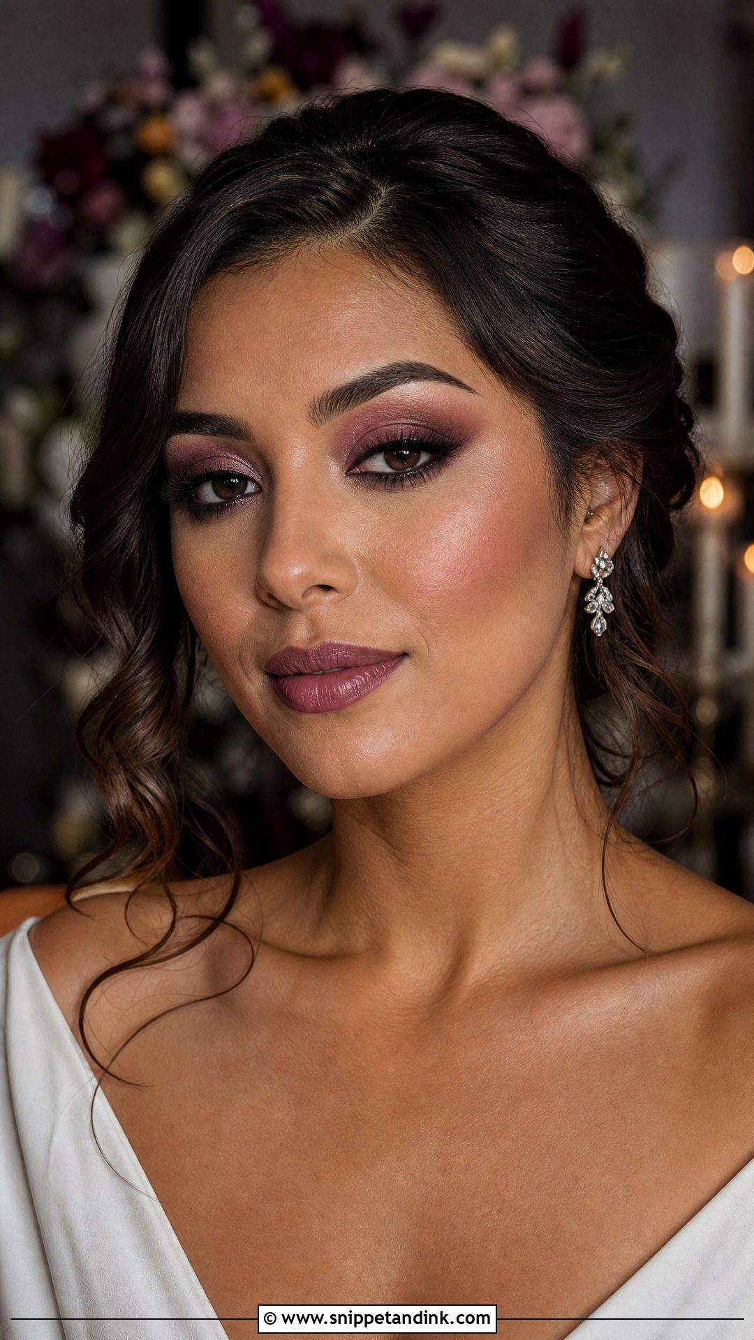 Plum Grunge Wedding Makeup - Snippet and Ink - 20 Grunge Wedding Makeup Ideas