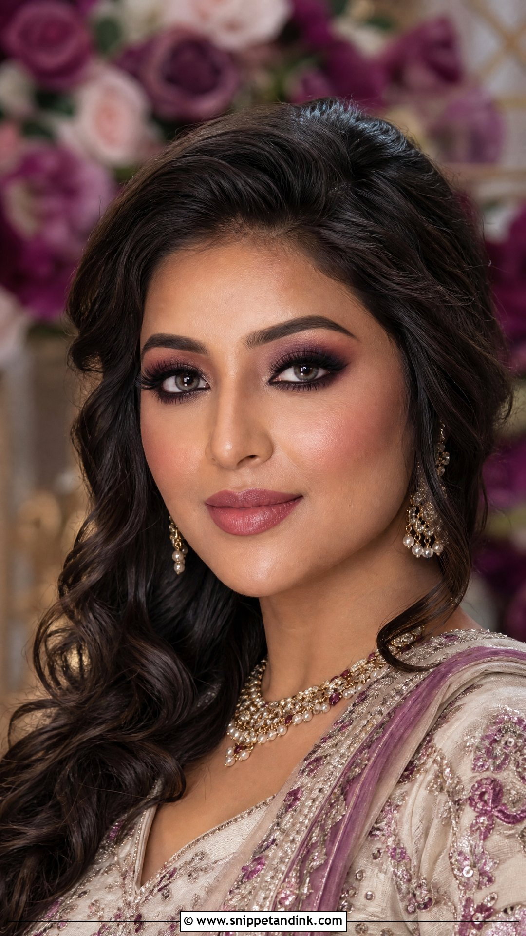 Plum Smokey Bridal Makeup - Snippet and Ink - 20 Halloween Wedding Makeup Ideas