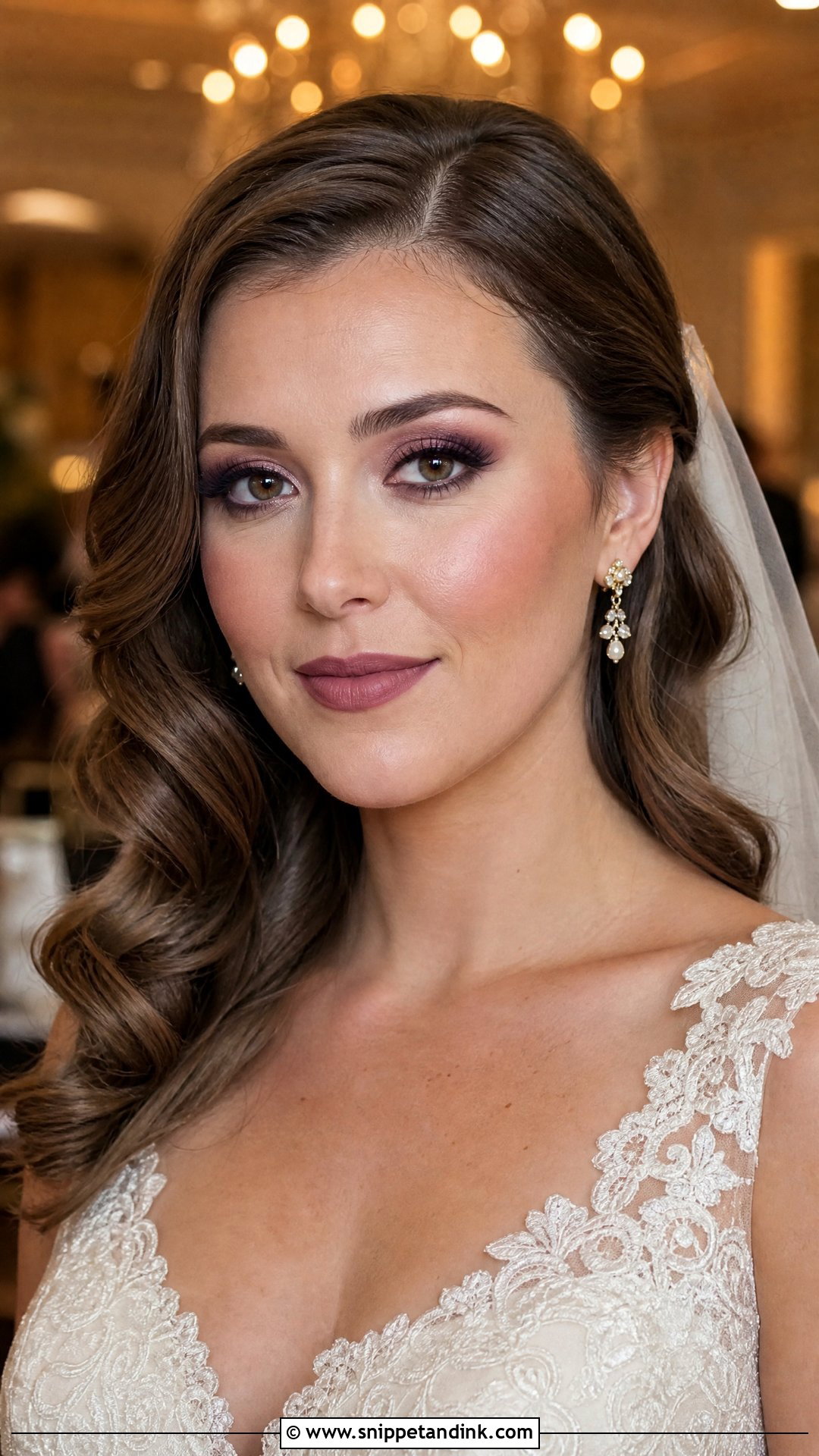 Plum Smokey Eye Bride Makeup - Snippet and Ink - 20 Smokey Eye Bride Ideas
