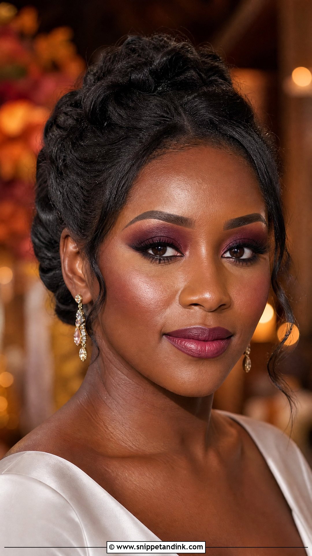 Plum Smoky Wedding Makeup - Snippet and Ink - 20 Smoky Wedding Makeup Ideas