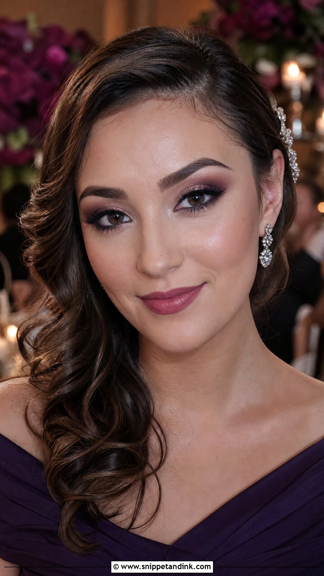 Plum Wedding Guest Makeup - Snippet and Ink - 20 Easy Makeup for Wedding Guest Ideas