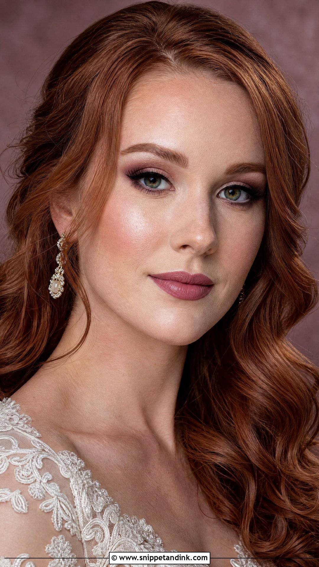 Plum Wedding Makeup For Redheads - Snippet and Ink - 20 Red Head Wedding Makeup Ideas
