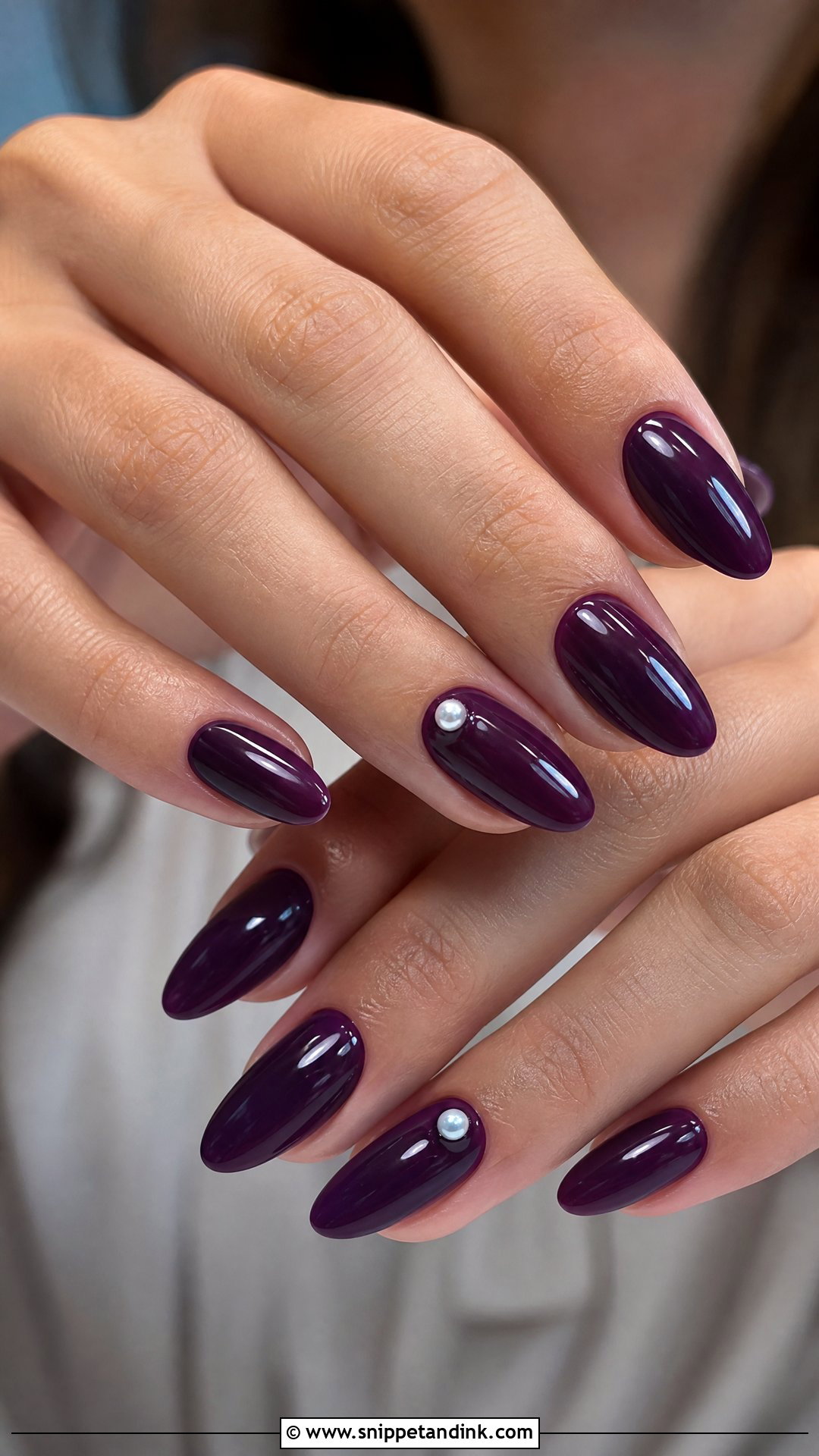 Plum Wedding Nails - Snippet and Ink - 25 Dark Wedding Nails