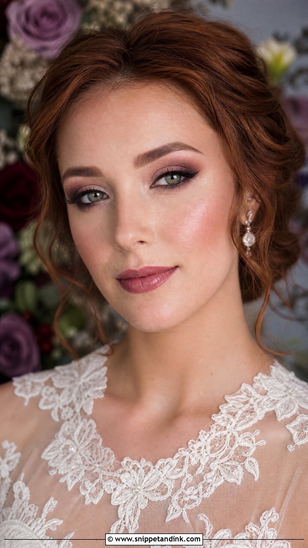 Plum Winter Bridal Makeup - Snippet and Ink - 20 Winter Bridal Makeup Ideas