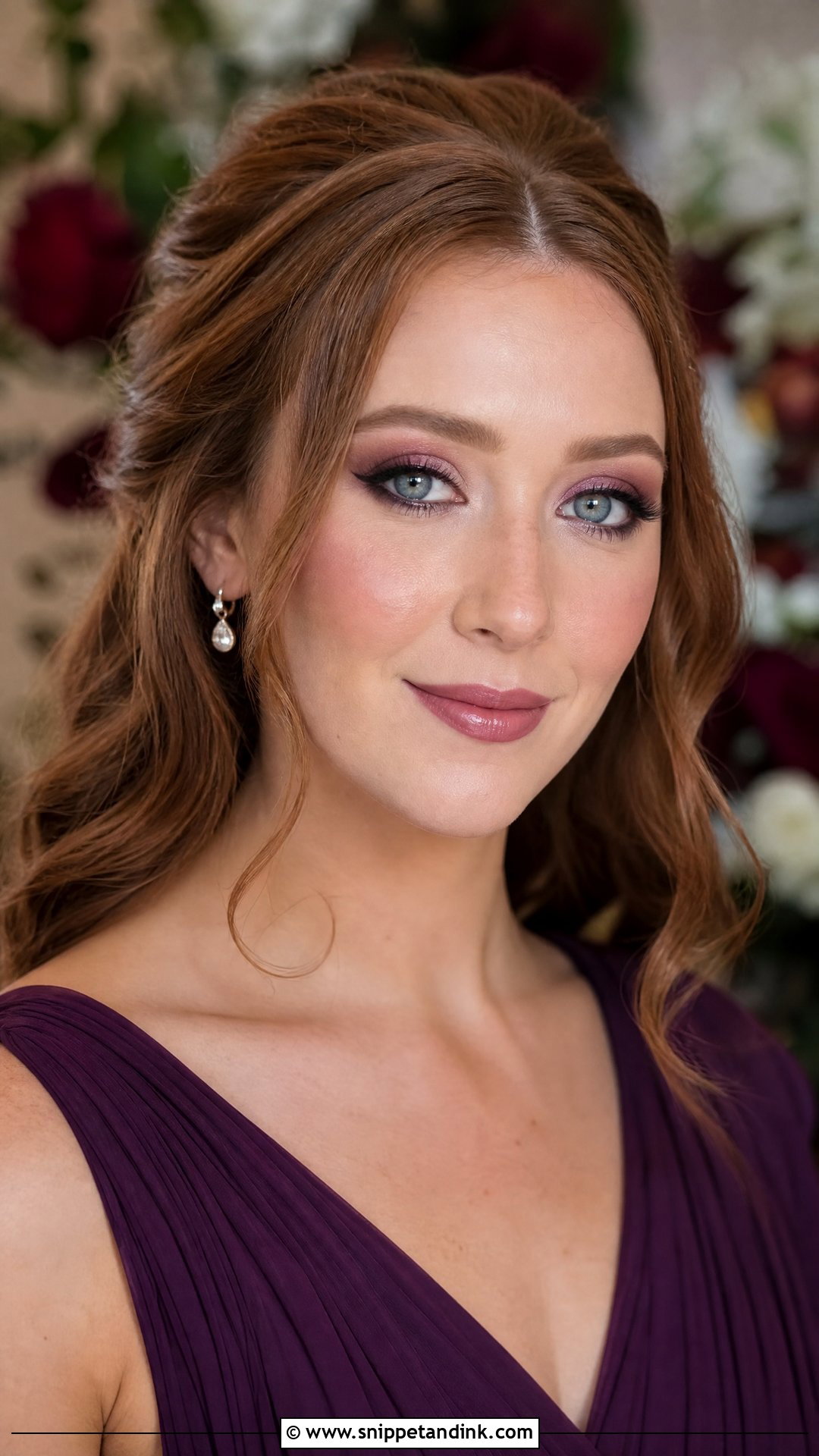 Plum Winter Wedding Makeup For Blue Eyes - Snippet and Ink - 20 Winter Wedding Makeup for Blue Eyes