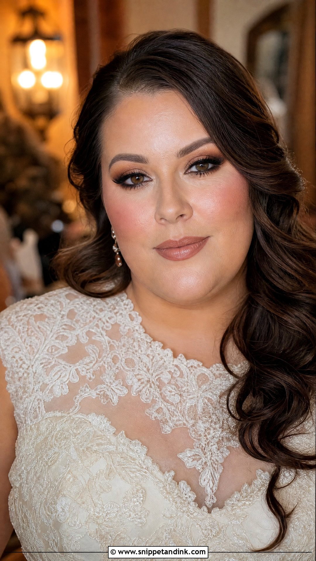 Plus Size Bridal Brown Smokey Makeup - Snippet and Ink - 20 Plus Size Bridal Makeup Ideas
