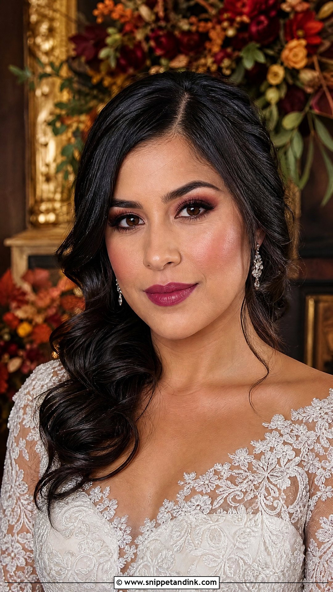 Plus Size Bridal Burgundy Makeup - Snippet and Ink - 20 Plus Size Bridal Makeup Ideas