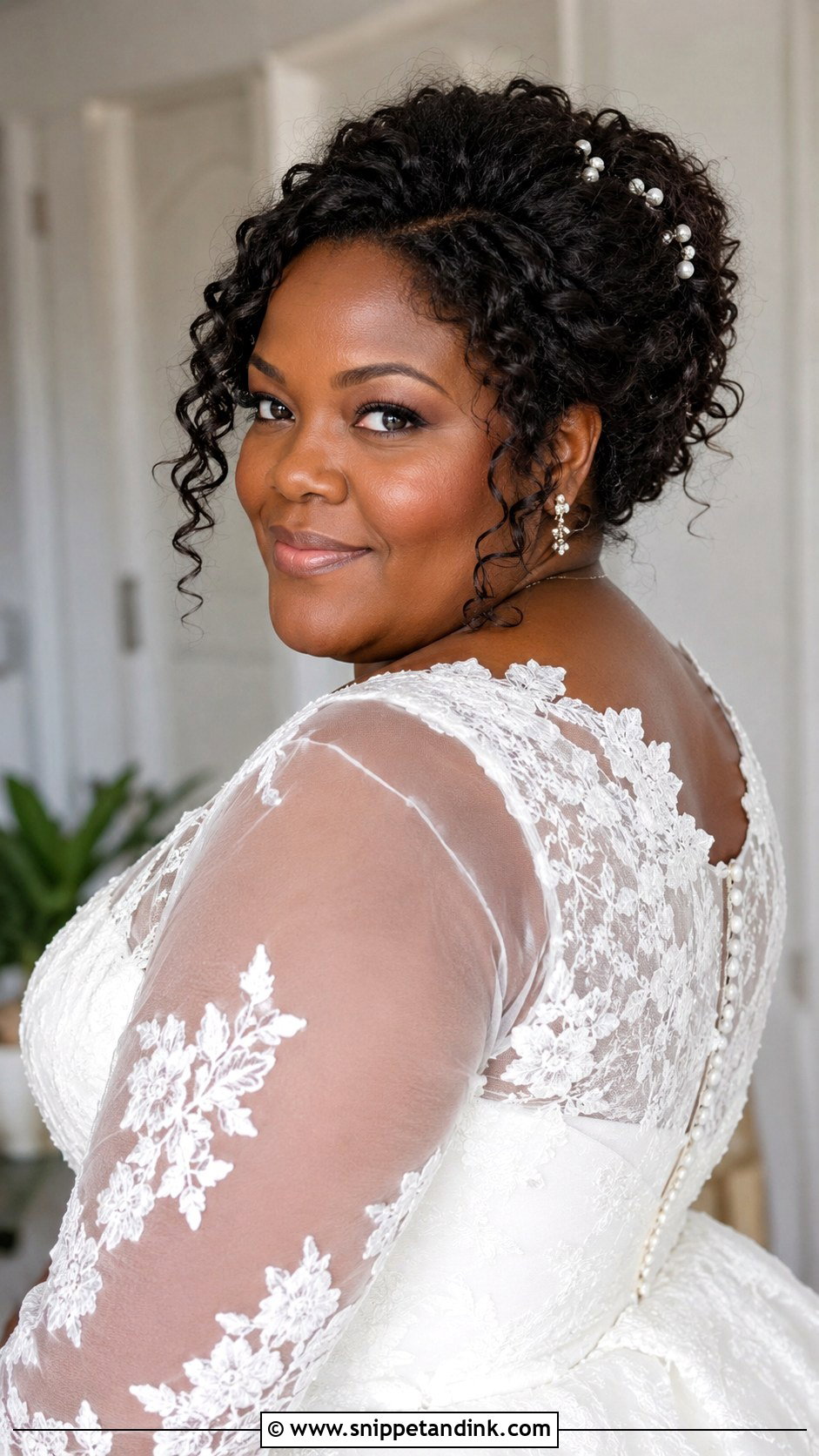 Plus Size Bridal Curly Updo - Snippet and Ink - 15 Plus Size Bridal Hair Ideas