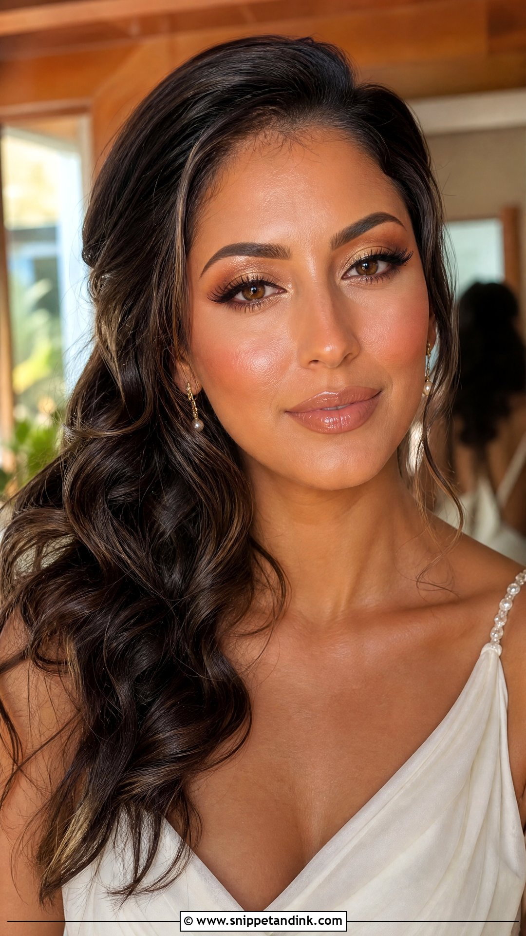 Plus Size Bridal Golden Glow Makeup - Snippet and Ink - 20 Plus Size Bridal Makeup Ideas