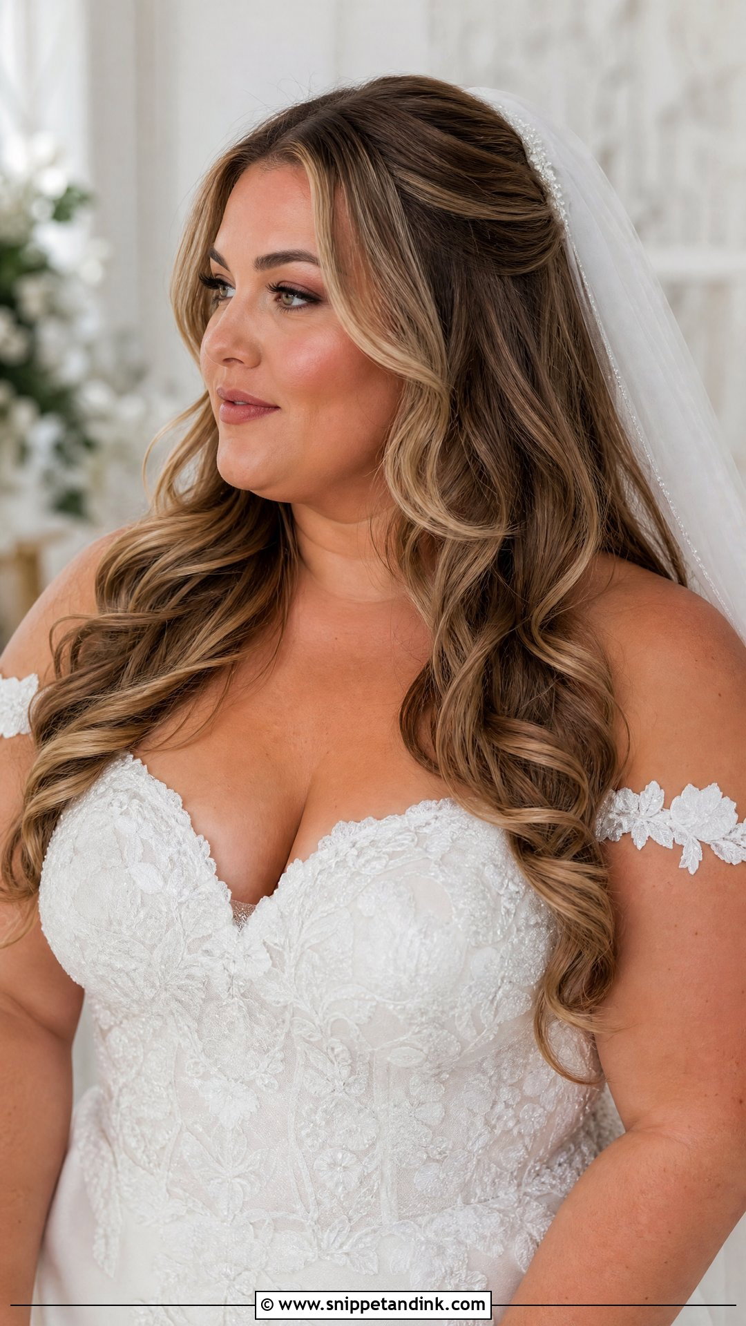 Plus Size Bridal Long Layers - Snippet and Ink - 20 Plus Size Wedding Hair Ideas