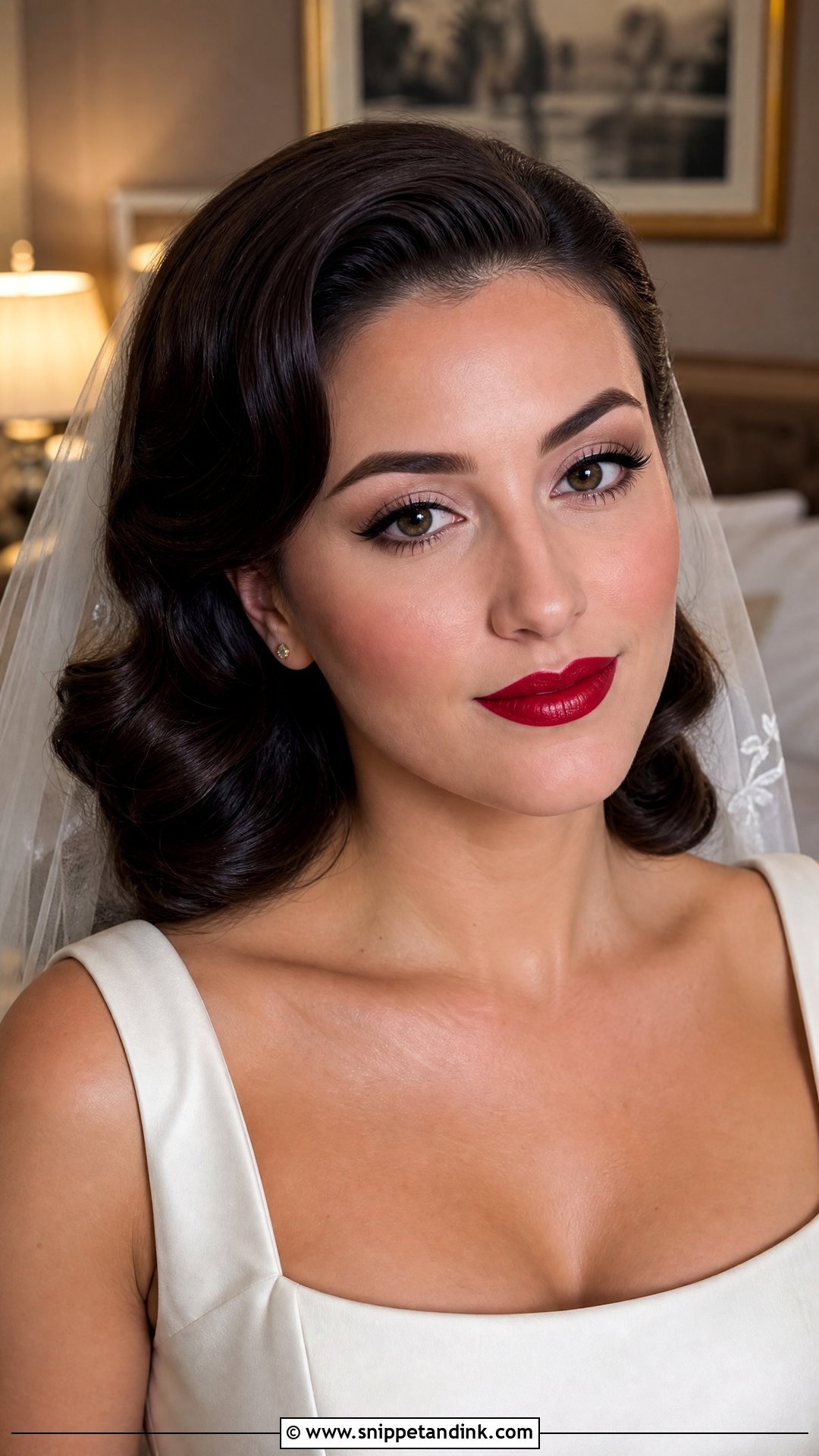 Plus Size Bridal Red Lip Makeup - Snippet and Ink - 20 Plus Size Bridal Makeup Ideas