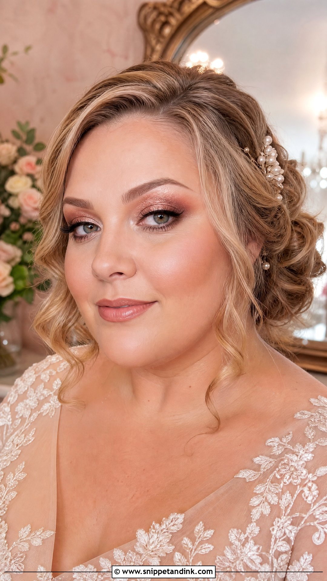 Plus Size Bridal Rose Gold Makeup - Snippet and Ink - 20 Plus Size Bridal Makeup Ideas